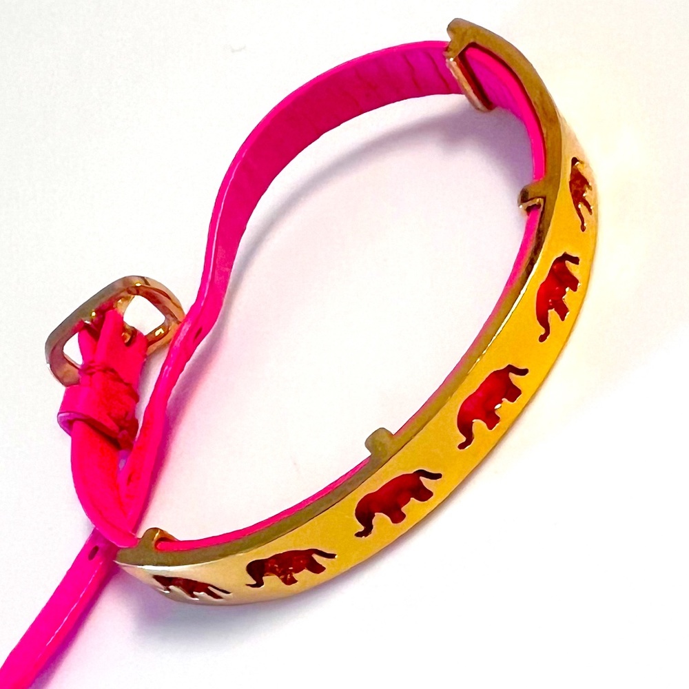 Stella and Dot Pink Elephant Bracelet